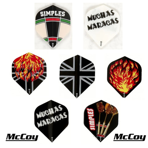 McCoy Power Max Dart Flights - 150 Micron - No2 - Std - Motiv