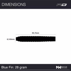Rzutki stalowe Red Dragon Blue Fin 25g, 26g, 28g, 29g