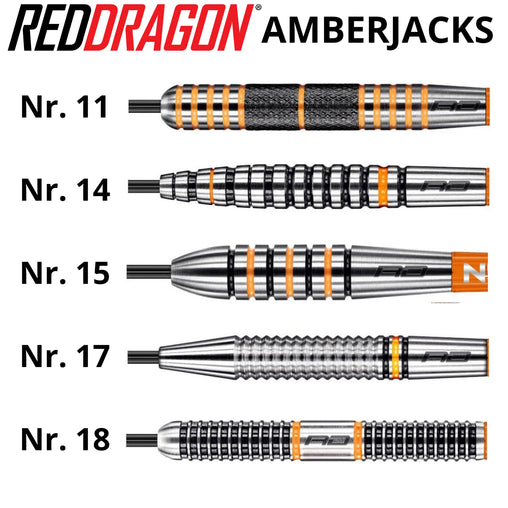 Red Dragon Amberjack steel darts 22g, 23g, 24g, 25g, 26g, 27g, 30g 