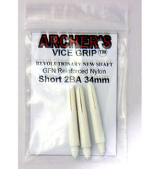 Archers Vice Grip Nylon Shafts - Weiß - Short 34 mm - FutureDart