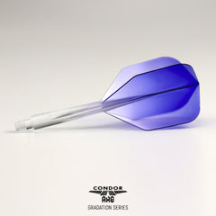 Condor AXE Gradation Small Shape Flight Stems Shafts - Clear Blue - S= 21.5mm - FutureDart