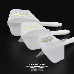 Condor Zero Stress White Gold Logo Small Shape Flight Stems Shafts
