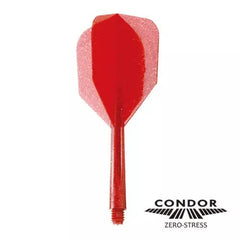 Condor Zero Stress Glitter Small Flight Stems Shafts - Red - S= 21.5mm - FutureDart