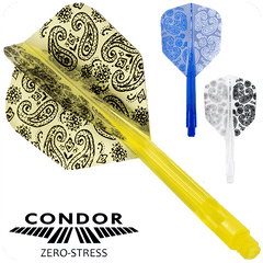 Condor Zero Stress Paisley Small Shape Flight Stems Shafts - Yellow - S= 21.5mm - FutureDart