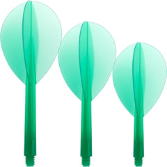 Condor Zero Stress Pear Shape Flight Stems Shafts - Green - S 21.5 mm - FutureDart