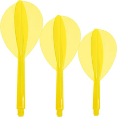 Condor Zero Stress Pear Shape Flight Stems Shafts - Yellow - S 21.5 mm - FutureDart