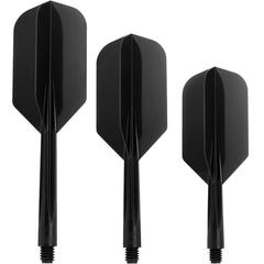 Condor Zero Stress Slim Shape Flight Stems Shafts - Black - S 21.5 mm - FutureDart