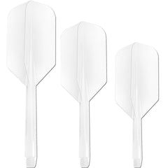 Condor Zero Stress Slim Shape Flight Stems Shafts - Clear Transparent - S 21.5 mm - FutureDart