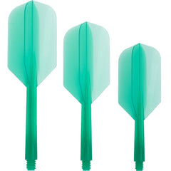 Condor Zero Stress Slim Shape Flight Stems Shafts - Green - S 21.5 mm - FutureDart