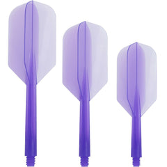 Condor Zero Stress Slim Shape Flight Stems Shafts - Purple - S 21.5 mm - FutureDart