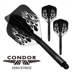Condor Zero Stress Small Fire Flight Stems Shafts - S=21.5mm - Black - FutureDart
