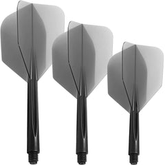 Condor Zero Stress Small Shape Flight Stems Shafts - Clear Black - S 21.5 mm - FutureDart