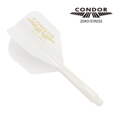 Condor Zero Stress White Gold Logo Small Shape Flight Stems Shafts - S= 21.5mm - FutureDart