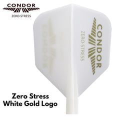 Condor Zero Stress White Gold Logo Small Shape Flight Stems Shafts - S= 21.5mm - FutureDart