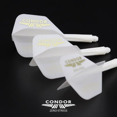 Condor Zero Stress White Gold Logo Small Shape Flight Stems Shafts - S= 21.5mm - FutureDart