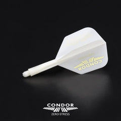 Condor Zero Stress White Gold Logo Small Shape Flight Stems Shafts - S= 21.5mm - FutureDart