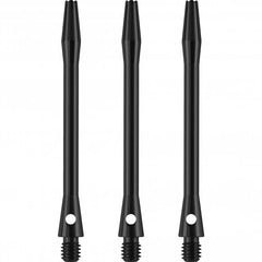 Dart Alushafts Dartschaft Schäfte - 9 Farben, 6 Längen - Schwarz - Long 53 mm - FutureDart