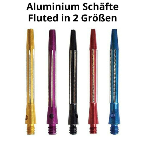 Dart Alushafts Fluted - Schwarz - Medium 47 mm - FutureDart