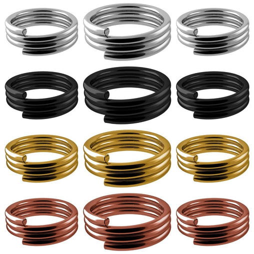 Dart Federringe Shaftringe Schaft Ringe für Nylonshafts 4 Farben - Black - 15 Stück - FutureDart