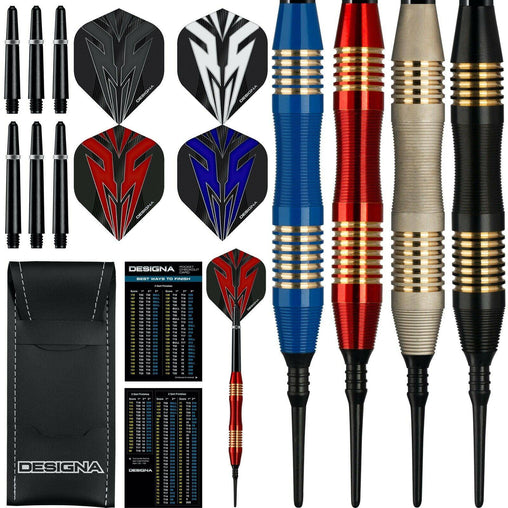 Designa Mako "Micro Grip" Softdarts 21g - Blue - 21g - FutureDart