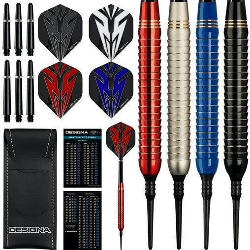 Designa Mako "Shark" Softdarts 20g, 22g - Red - 20g - FutureDart