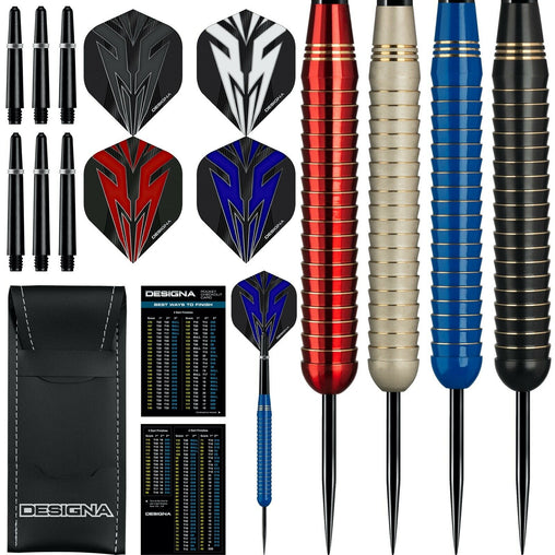 Designa Mako "Shark" Steeldarts 22g, 24g, 26g - Red - 22g - FutureDart