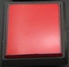Drucktaster mit Mikroschalter, Led Birne ohne/mit Beschriftung z.B. für Löwen Spielerwechsel Taste - Drucktaster 50 x 50 rot ohne Beschriftung - FutureDart