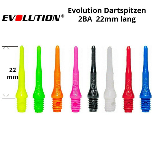 Evolution EVO Dartspitzen 2BA Soft Tip Points - 100 Stück - Schwarz - FutureDart