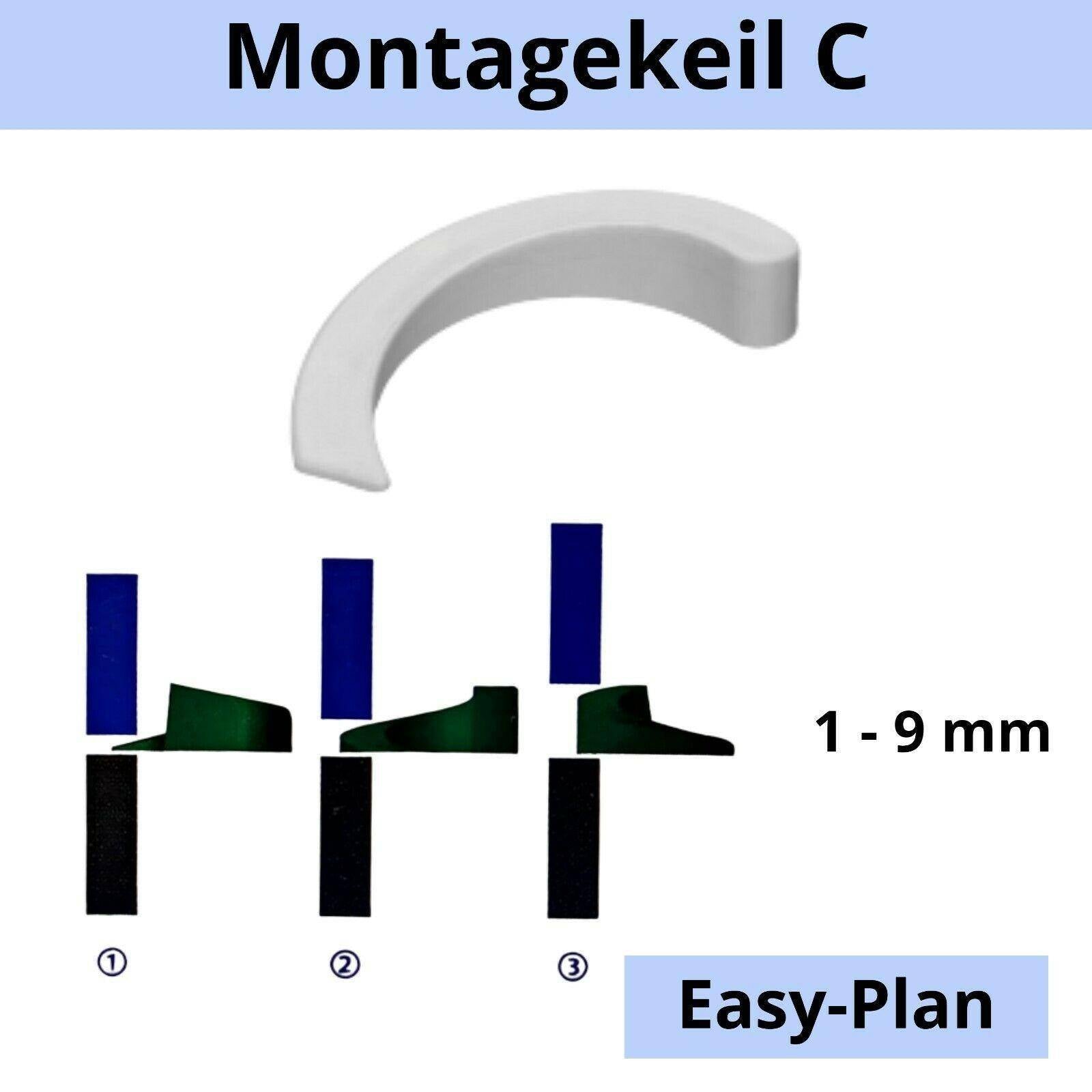 Fliesen halbrunder Montagekeil C Fliesen Niveau einstellen Höhe Spaltmaß - FutureDart