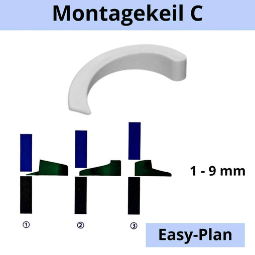 Fliesen halbrunder Montagekeil C Fliesen Niveau einstellen Höhe Spaltmaß - FutureDart