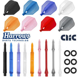 Harrows Clic System Flights Dartschaft Schäfte Shaft O-Ringe