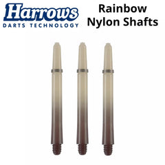 Harrows Rainbow Nylon Shafts - Short 35mm - Black - FutureDart