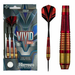 Harrows Vivid Steeldarts 21g, 22g, 23g, 24g, 25g in 4 versch. Farben - Rot - 24g - FutureDart