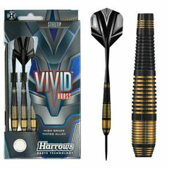 Harrows Vivid Steeldarts 21g, 22g, 23g, 24g, 25g in 4 versch. Farben - Schwarz - 21g - FutureDart