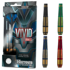Harrows Vivid Steeldarts 21g, 22g, 23g, 24g, 25g in 4 versch. Farben - Schwarz - 21g - FutureDart
