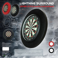 Lightning LED Surround Dartboard Beleuchtung - Rot - FutureDart