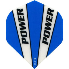 McCoy Power Max Dart Flights - 150 Micron - No2 - Std - Solid - 2 Colour - Blue White - FutureDart