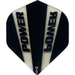 McCoy Power Max Dart Flights - 150 Micron - No2 - Std - Transparent - Black - FutureDart