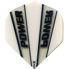 McCoy Power Max Dart Flights - 150 Micron - No2 - Std - Transparent - White - FutureDart