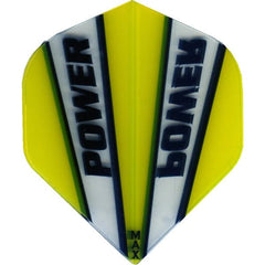 McCoy Power Max Dart Flights - 150 Micron - No2 - Std - Transparent - Yellow - FutureDart