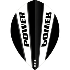 McCoy Power Max Dart Flights - 150 Micron - Pear - Solid - Clear Black - FutureDart