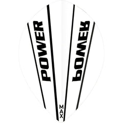 McCoy Power Max Dart Flights - 150 Micron - Pear - Solid - Clear White - FutureDart