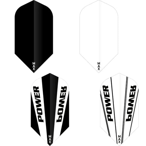 McCoy Power Max Dart Flights - 150 Micron - Slim - Solid - Black - FutureDart