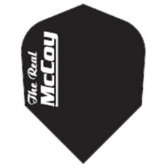 McCoy The Real McCoy Dart Flights - 100 Micron - No2 - Std - Black - WhiteText - FutureDart