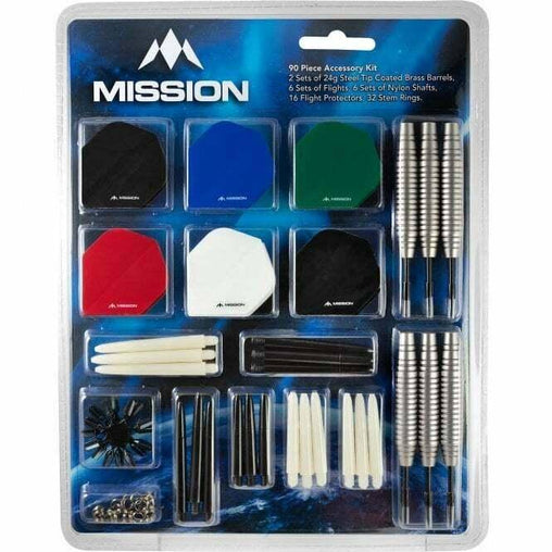 Mission 2 Satz Steeldarts mit Zubehör Dart Set Dartpfeile 24g - FutureDart