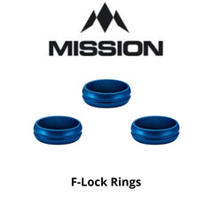 Mission F - Lock Rings Aluminium Schaftringe Flight Ringe Slot Lock - blau - FutureDart