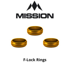 Mission F - Lock Rings Aluminium Schaftringe Flight Ringe Slot Lock - gold - FutureDart