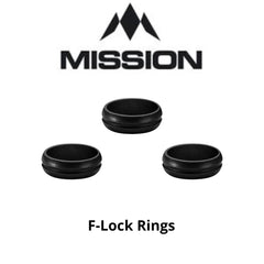 Mission F - Lock Rings Aluminium Schaftringe Flight Ringe Slot Lock - schwarz - FutureDart