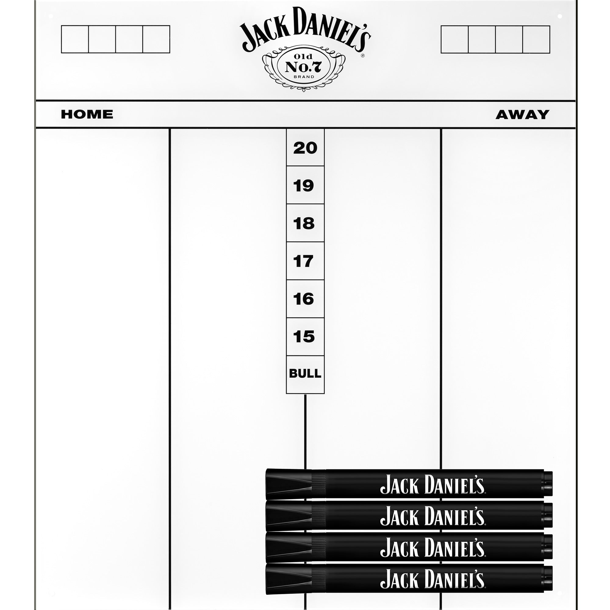 Mission Jack Daniels Flex Scoreboard mit 4 Jack Daniels Marker Pens - FutureDart