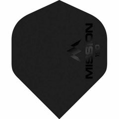 Mission Logo Dart Flights 150 Micron Flight - extra stark - Black - FutureDart